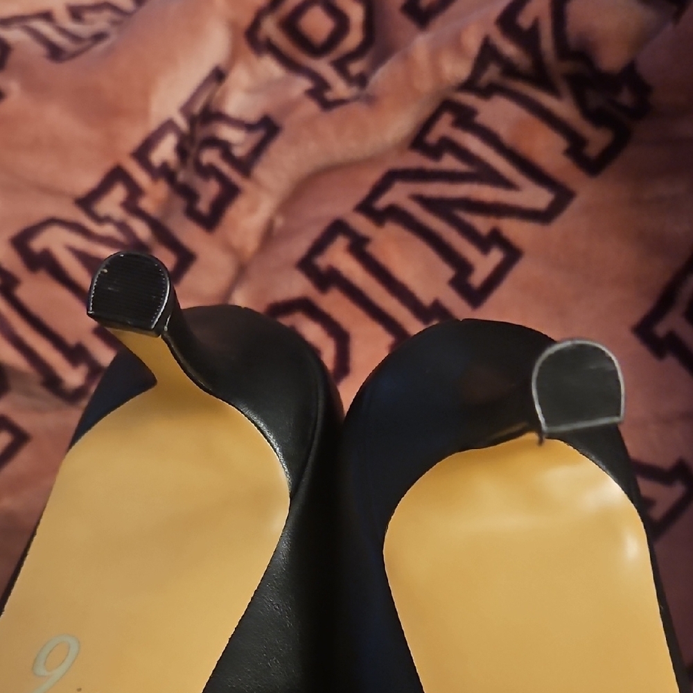 Mix No. 6 Black Lace-Up Heels with Studs - Picture 5 of 7